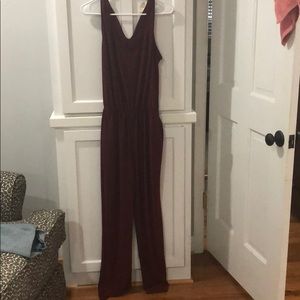 NWOT burgundy jumpsuit